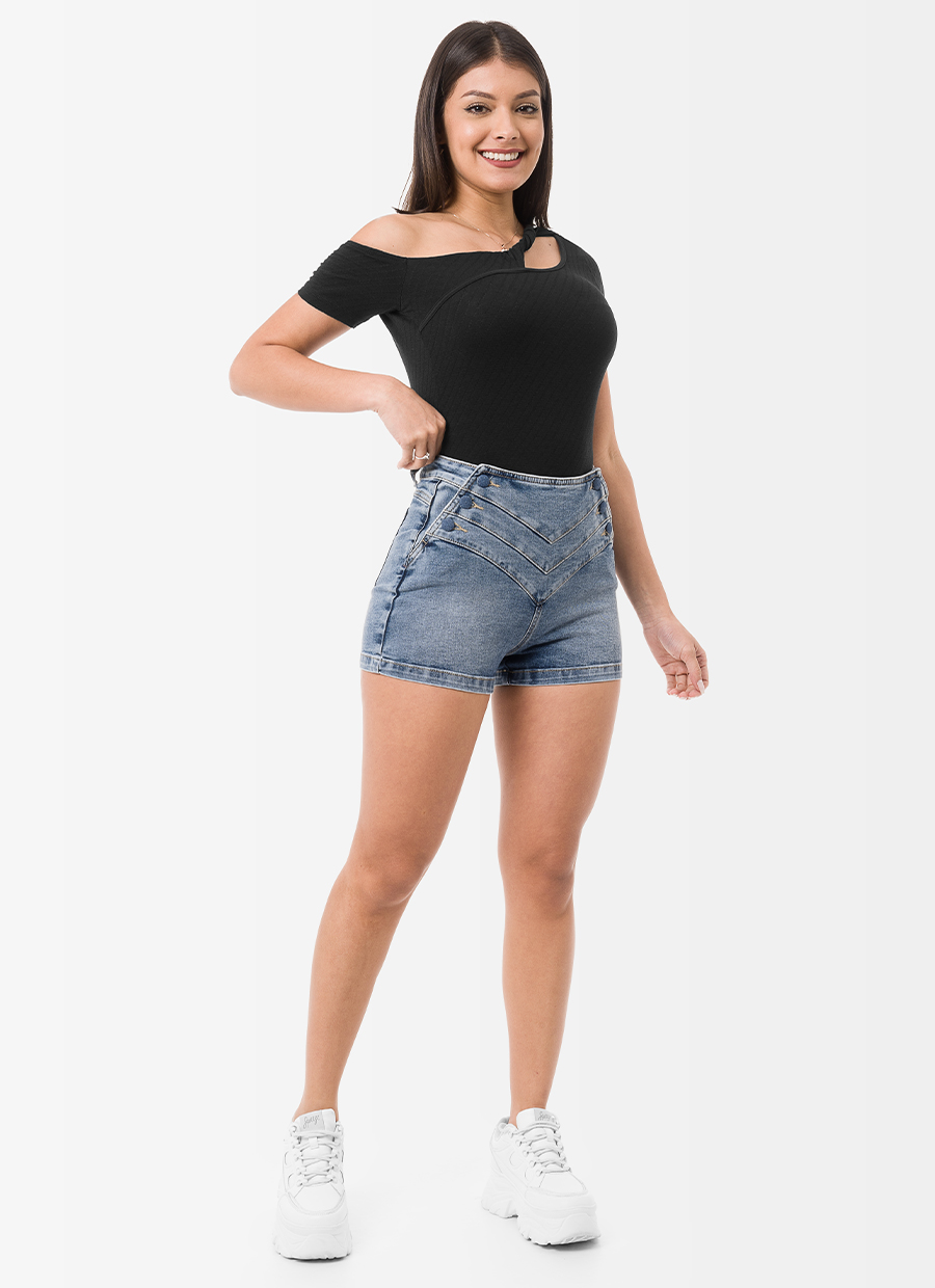 SHORT DENIM STRETCH MUJER GOCCOS SAMS - 1