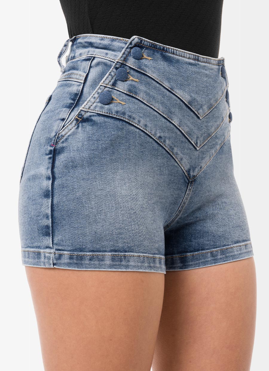 SHORT DENIM STRETCH MUJER GOCCOS SAMS - 4