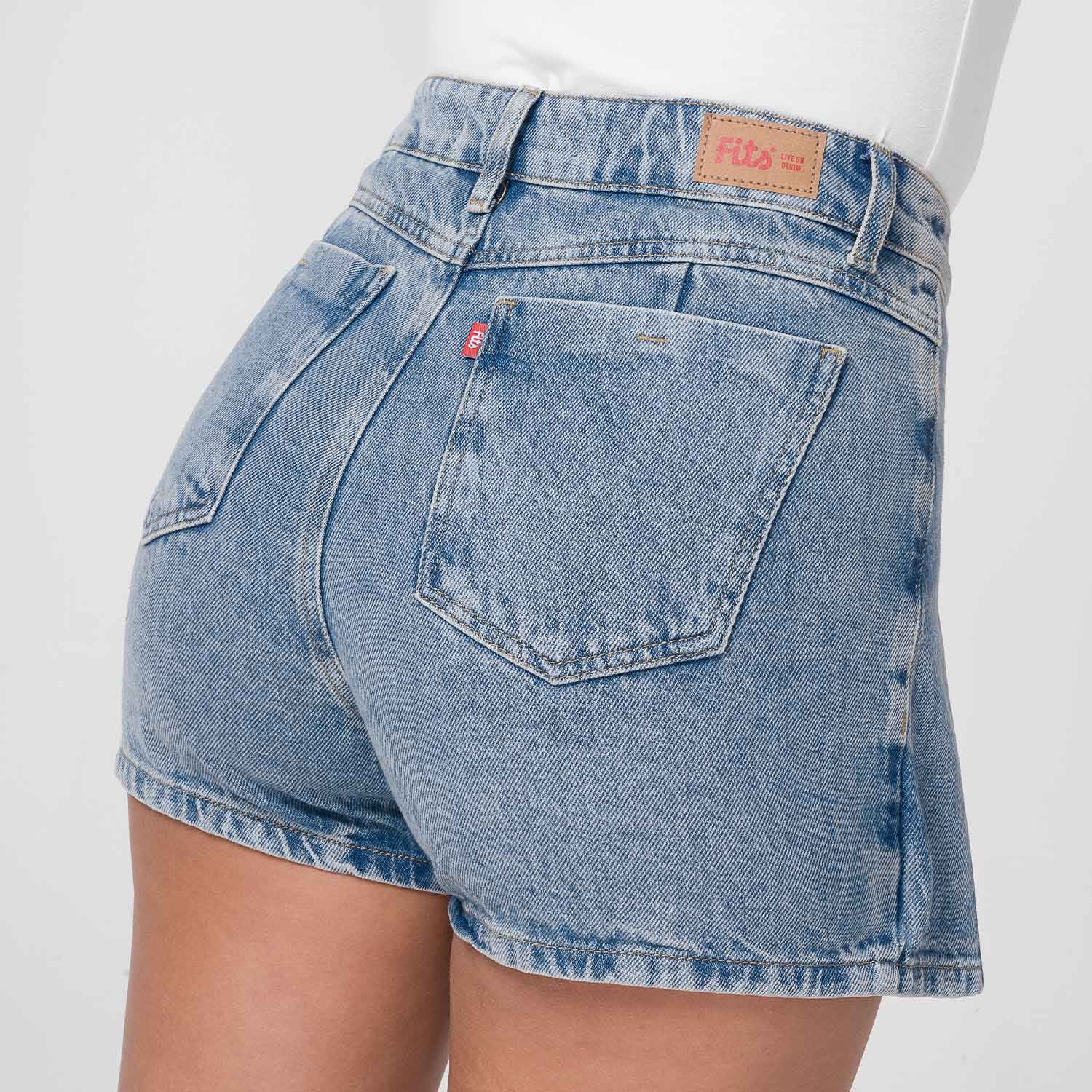 MINI SHORT DENIM STRETCH MUJER FITS ME VEKSAM - 3