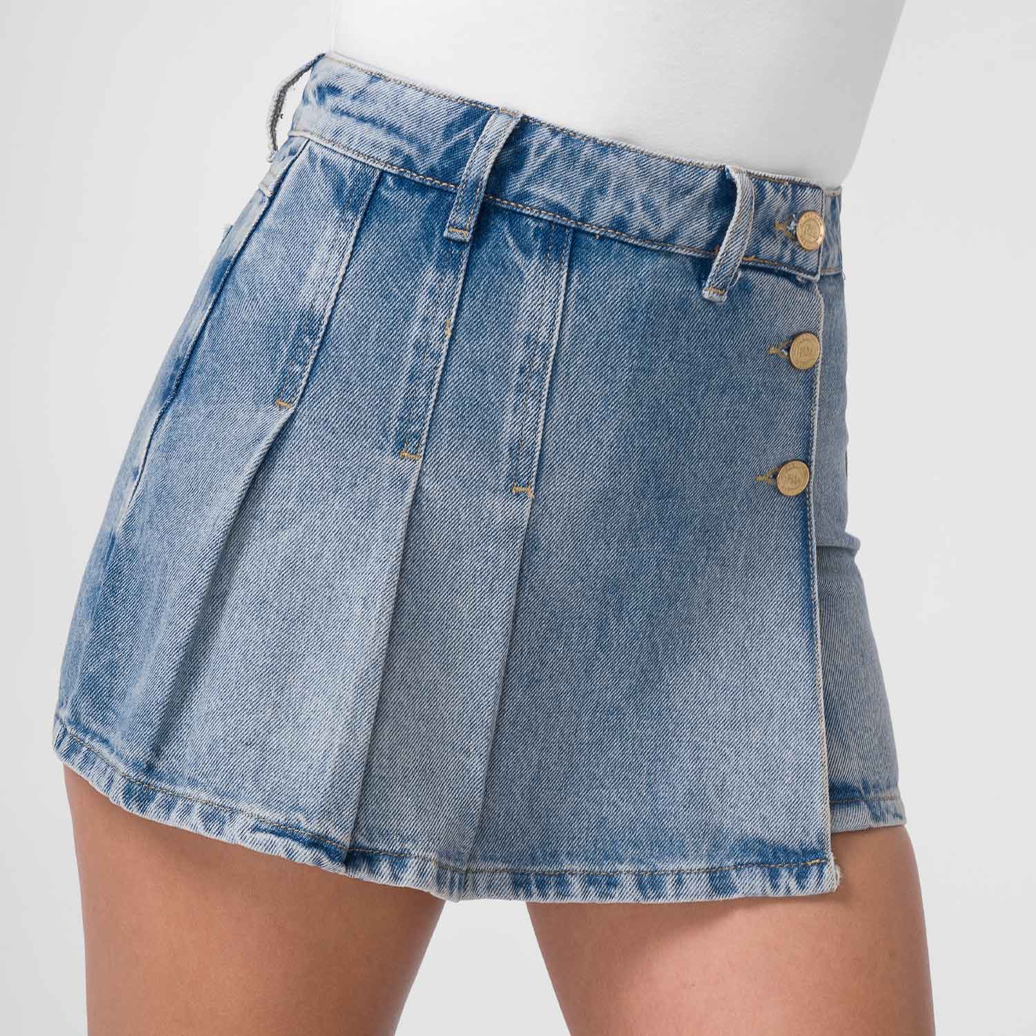 MINI SHORT DENIM STRETCH MUJER FITS ME VEKSAM - 4