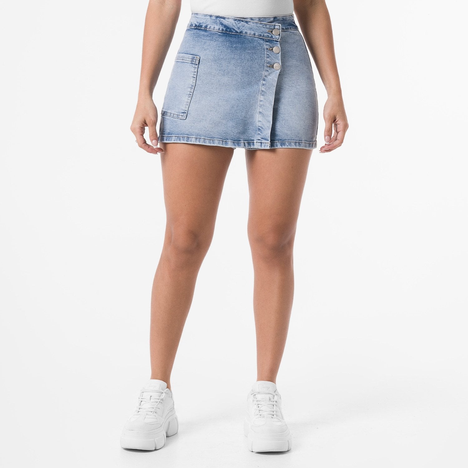 SHORT DENIM STRETCH MUJER FITS ME SANBRY - 1