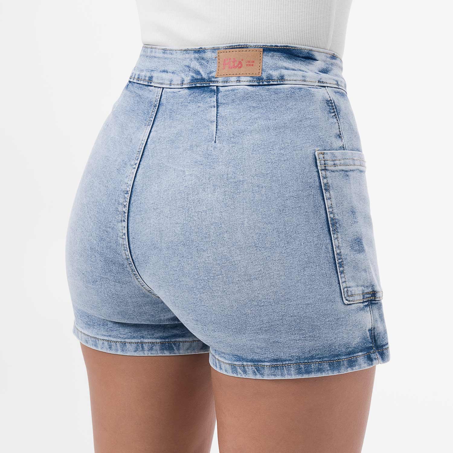 SHORT DENIM STRETCH MUJER FITS ME SANBRY - 4