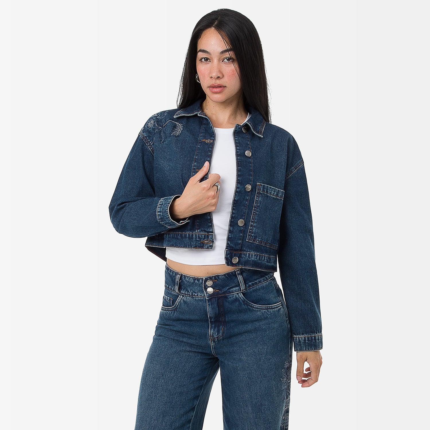 CASACA DENIM MUJER GOCCOS XALE C - 1