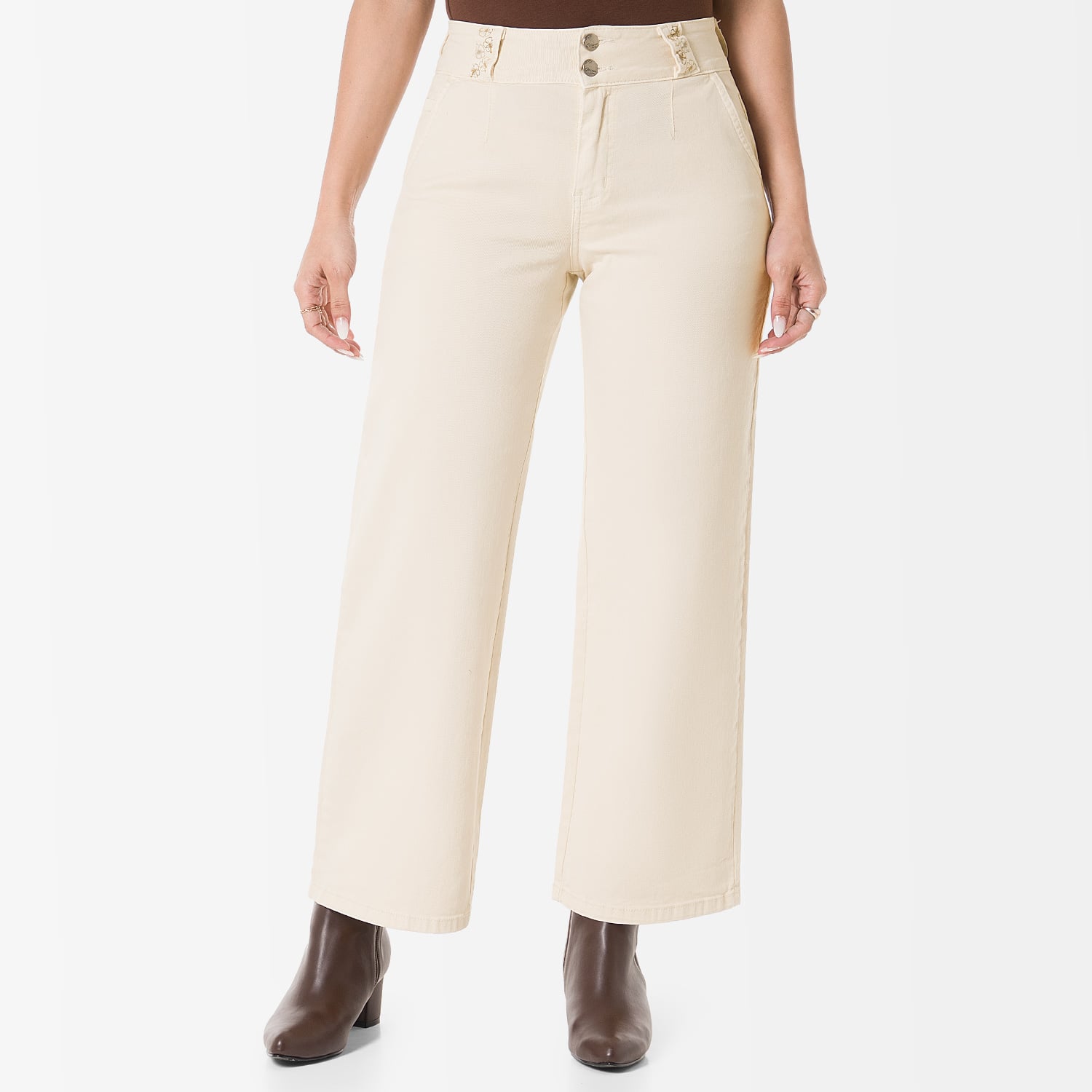 PANTALÓN DRILL STRETCH MUJER GOCCOS YANYA - 1