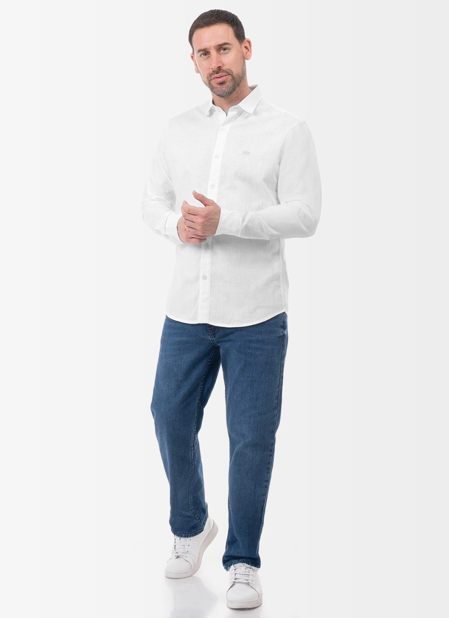 CAMISA CLASICO LINO CABALLERO BERNALD ML - 5