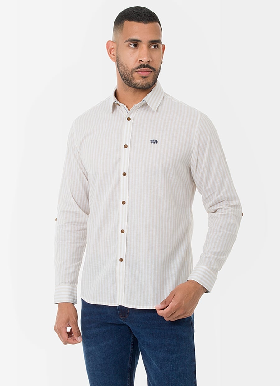 CAMISA MODA LISTADA CABALLERO JHULIAM - 1