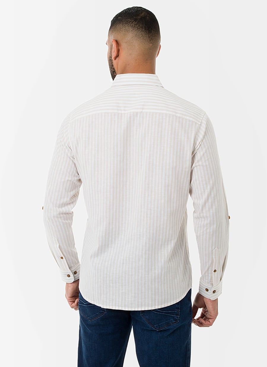 CAMISA MODA LISTADA CABALLERO JHULIAM - 3