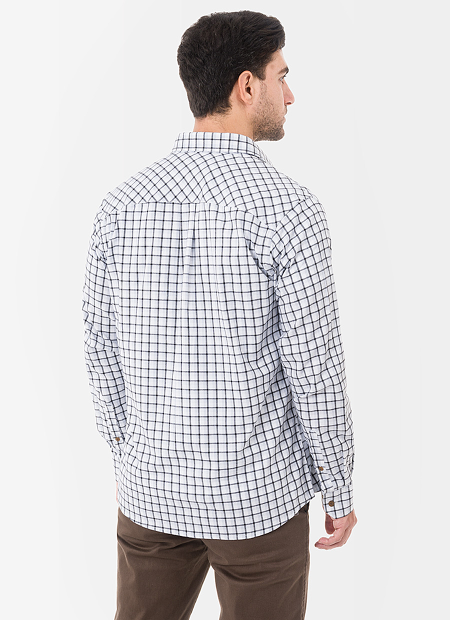 CAMISA CLASICO CUADROS CABALLERO LUIS 0021 ML - 3