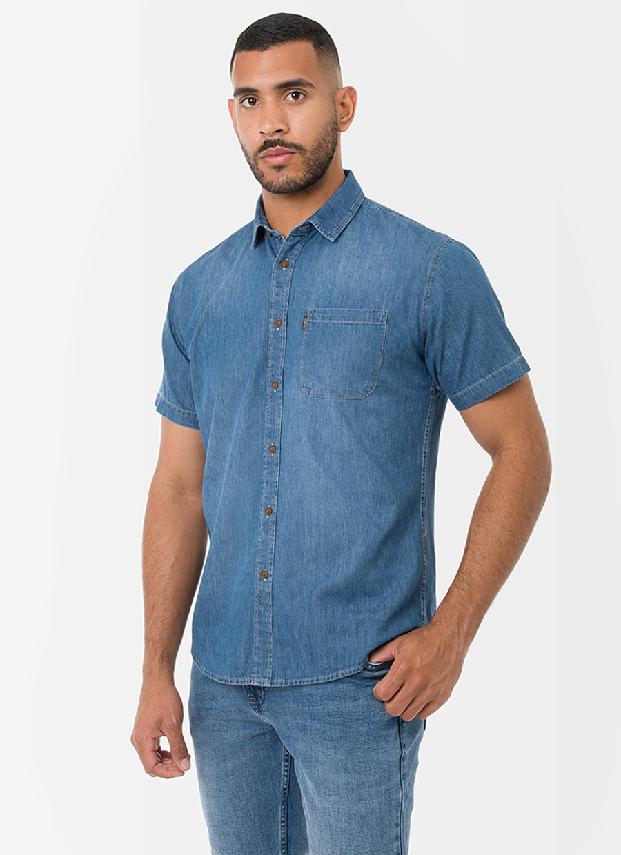 CAMISA MODA DENIM CABALLERO DAIZOM - 1