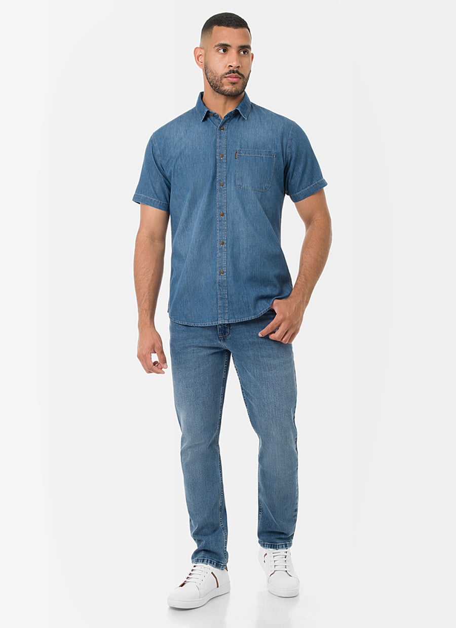 CAMISA MODA DENIM CABALLERO DAIZOM - 2