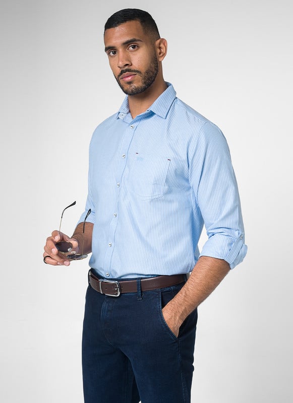 CAMISA LISTADA HOMBRE YANKOY - 1