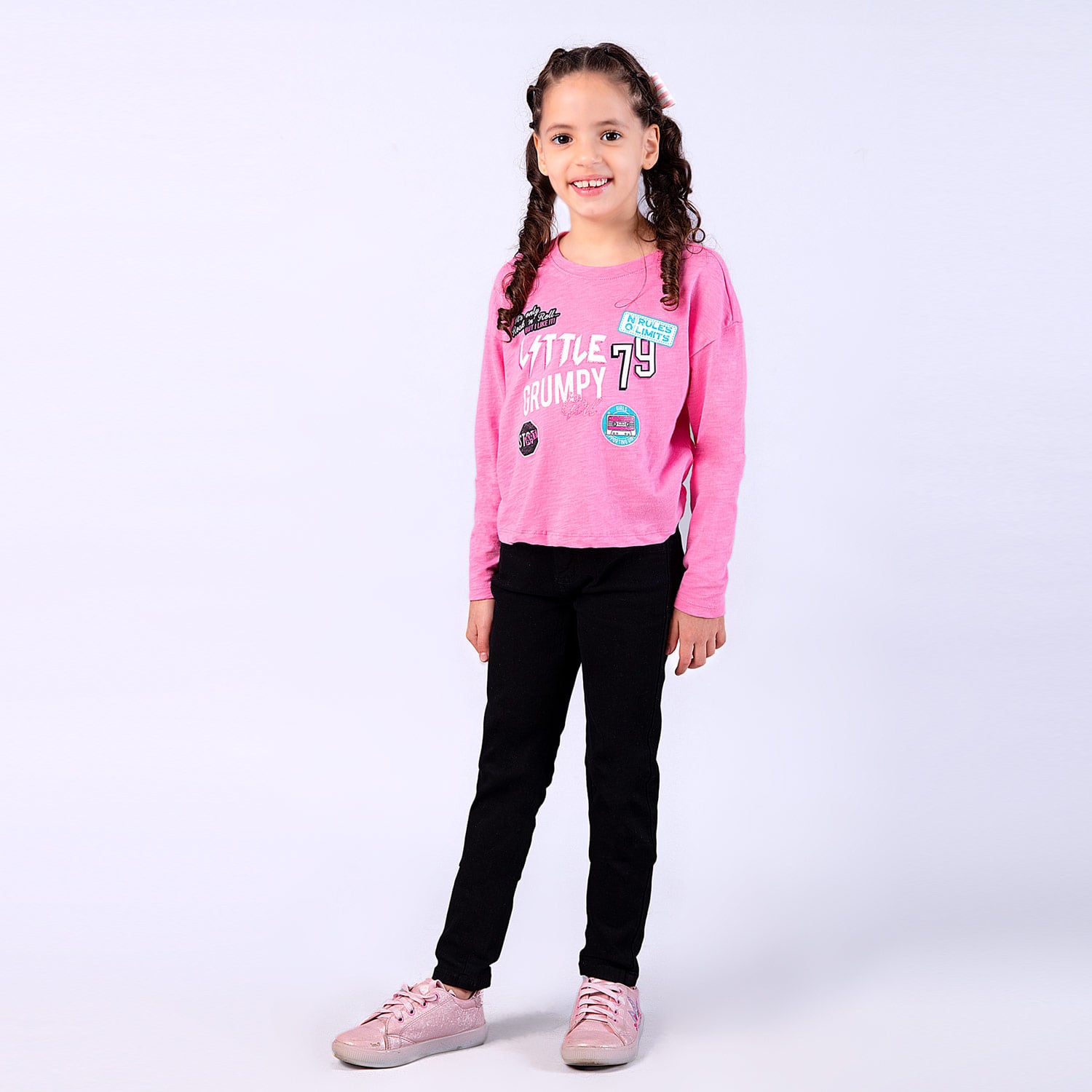 PANTALON CLASICO DENIM STRETCH PARA NIÑA JESSY - 1