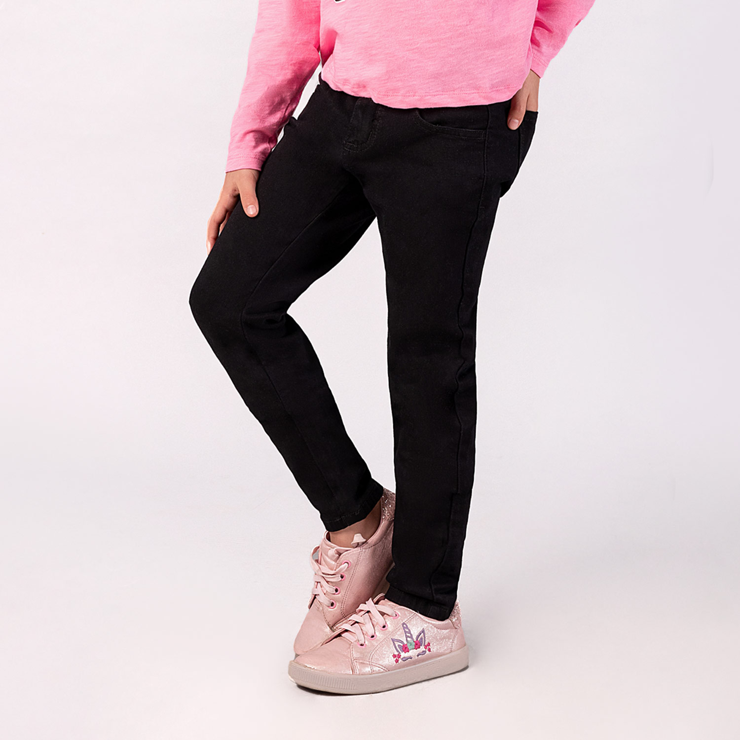 PANTALON CLASICO DENIM STRETCH PARA NIÑA JESSY - 3