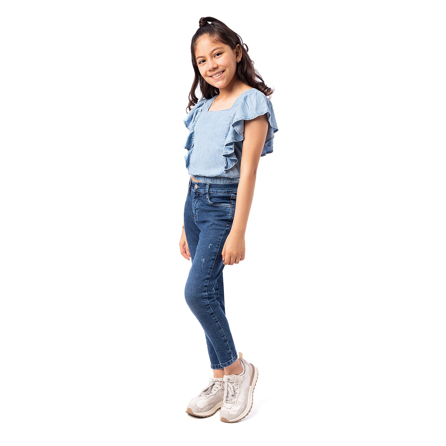 JEANS PITILLO DENIM STRETCH NIÑA PIONIER LINNA - 1
