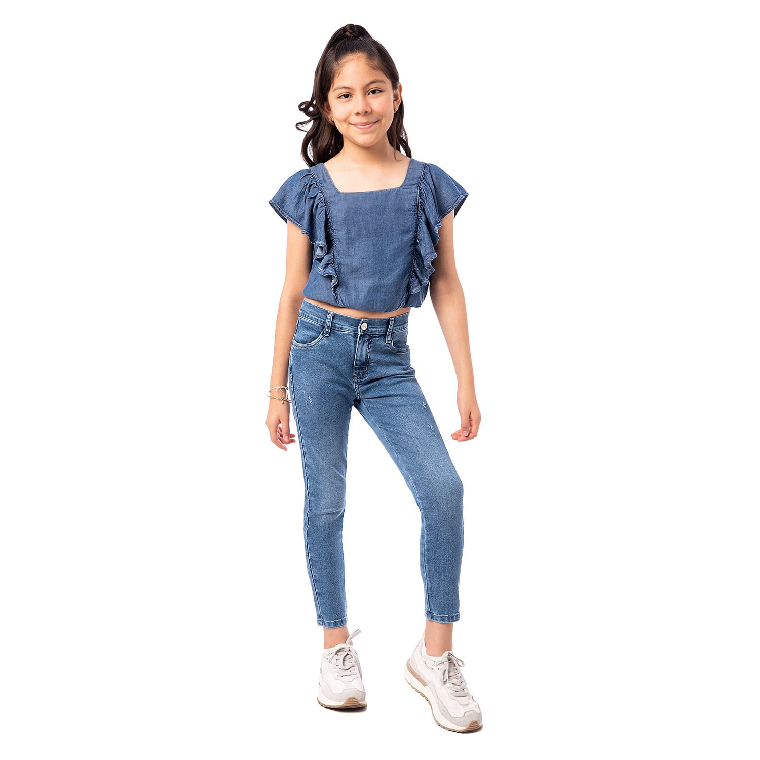 JEANS PITILLO DENIM STRETCH NIÑA PIONIER LINNA - 1