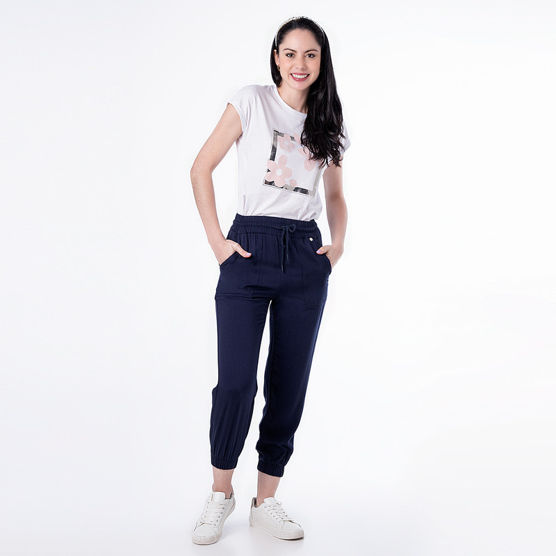 PANTALON JOGGER MODA ZARAM POPELINA MUJER - 1