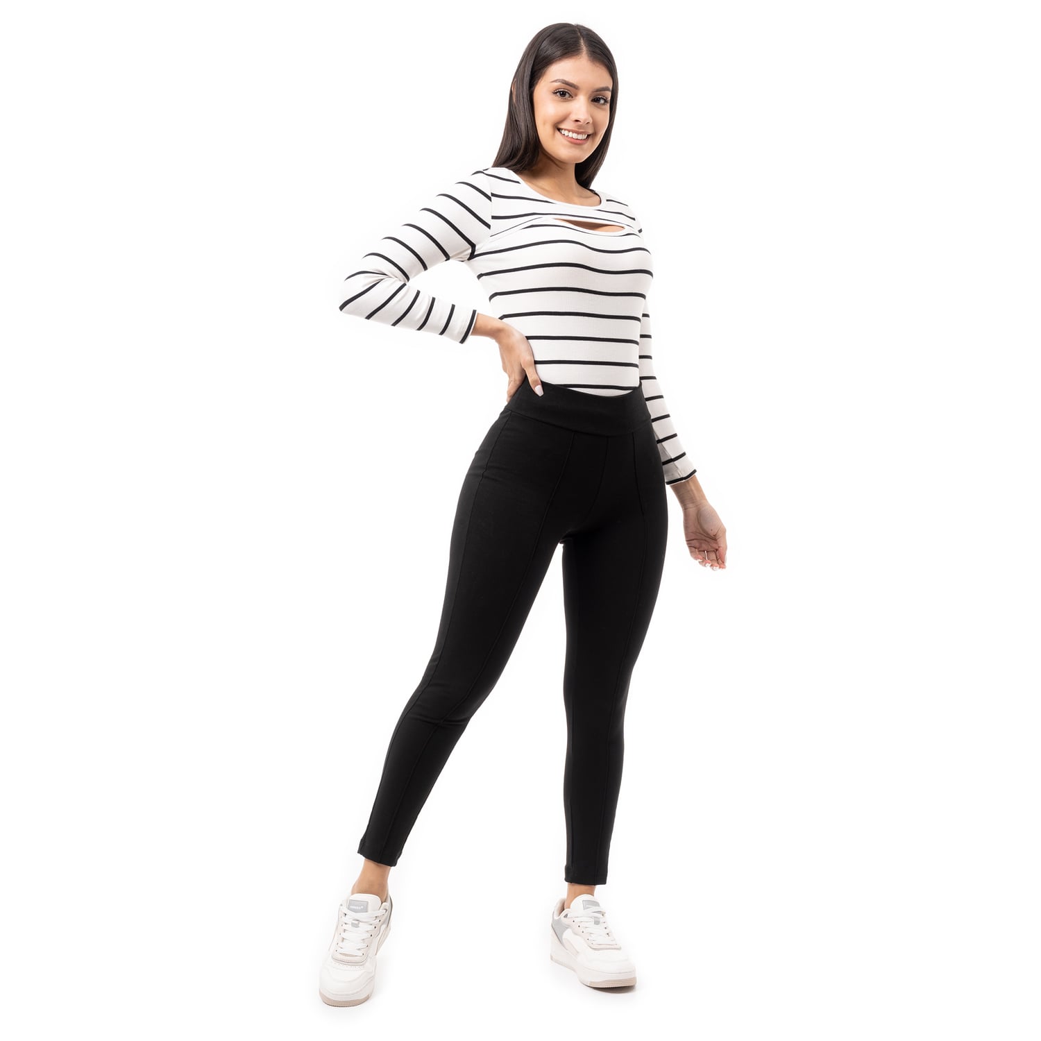 LEGGINS MUJER PIONIER NEGRO KYNARI_S FRENCH TERRY