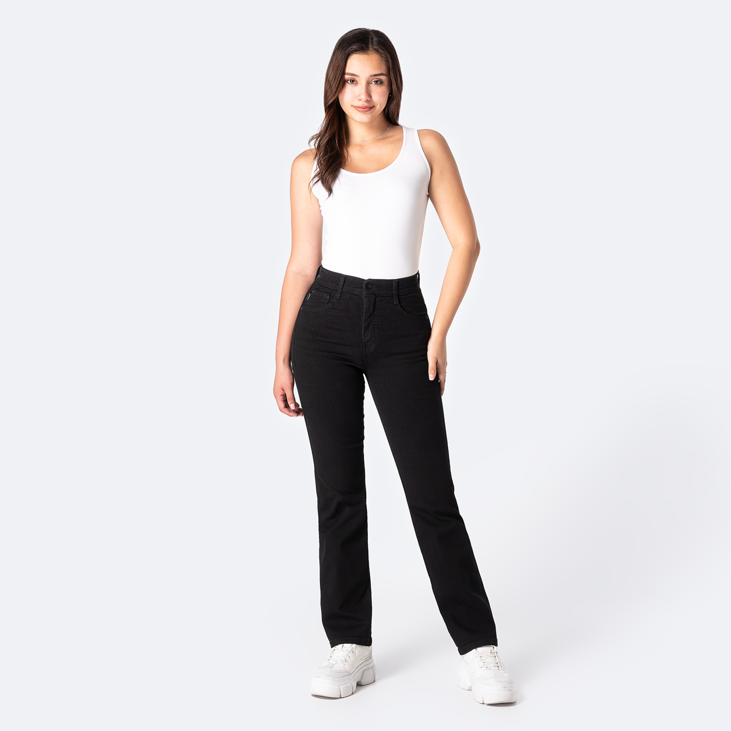 PANTALON CLASICO DENIM STRETCH PARA MUJER DIANA - 2