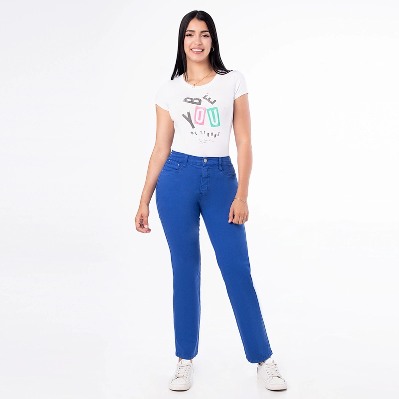 PANTALÓN RECTO DRILL STRETCH MUJER PIONIER DIANA TEN - 1