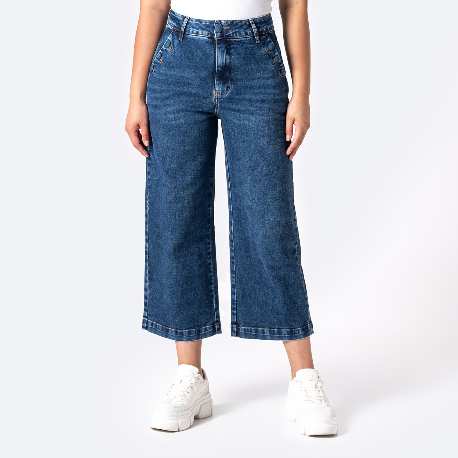 PANTALON DENIM STRETCH MUJER BRUNELHA - 1