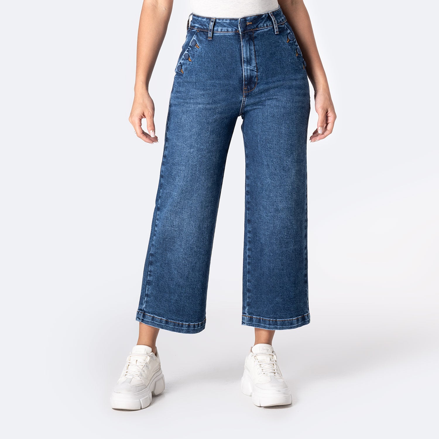 PANTALON DENIM STRETCH MUJER BRUNELHA - 1