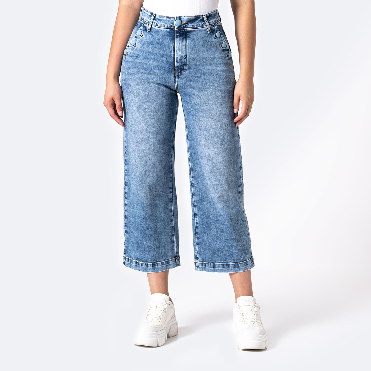 PANTALON DENIM STRETCH MUJER BRUNELHA - 1