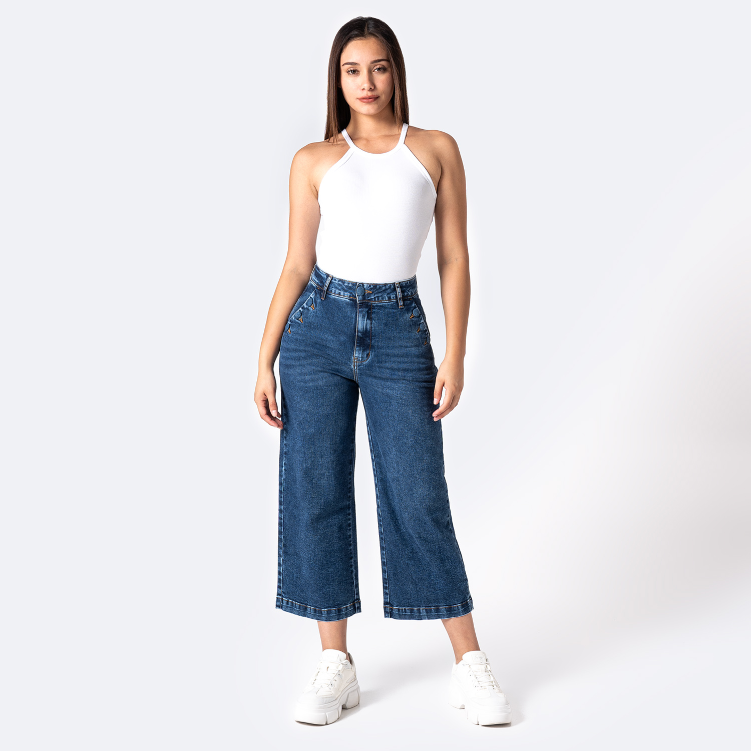 PANTALON DENIM STRETCH MUJER BRUNELHA - 2