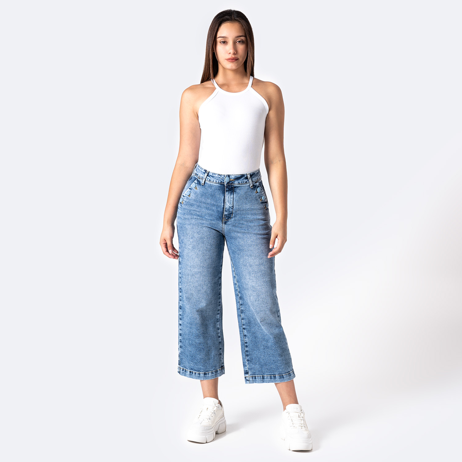 PANTALON DENIM STRETCH MUJER BRUNELHA - 2