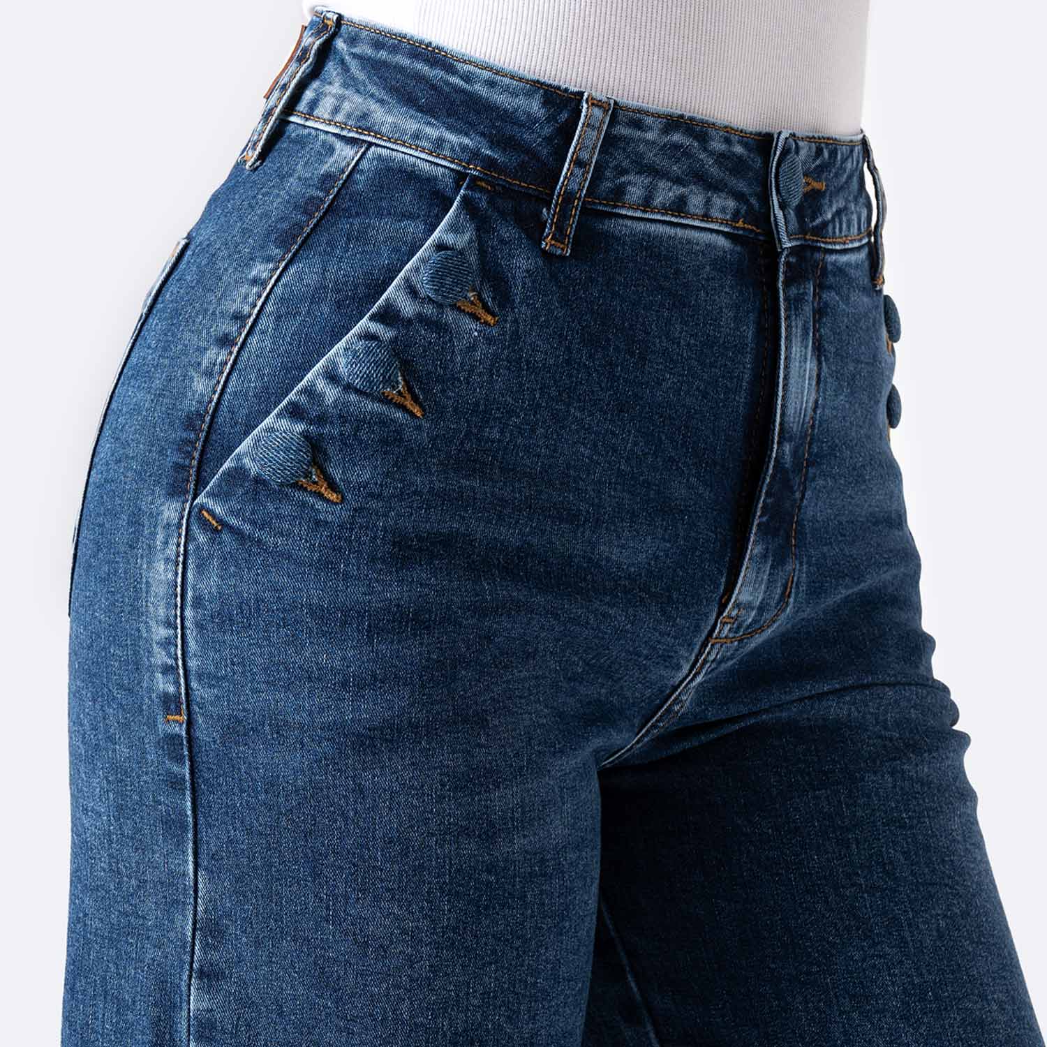 PANTALON DENIM STRETCH MUJER BRUNELHA - 4