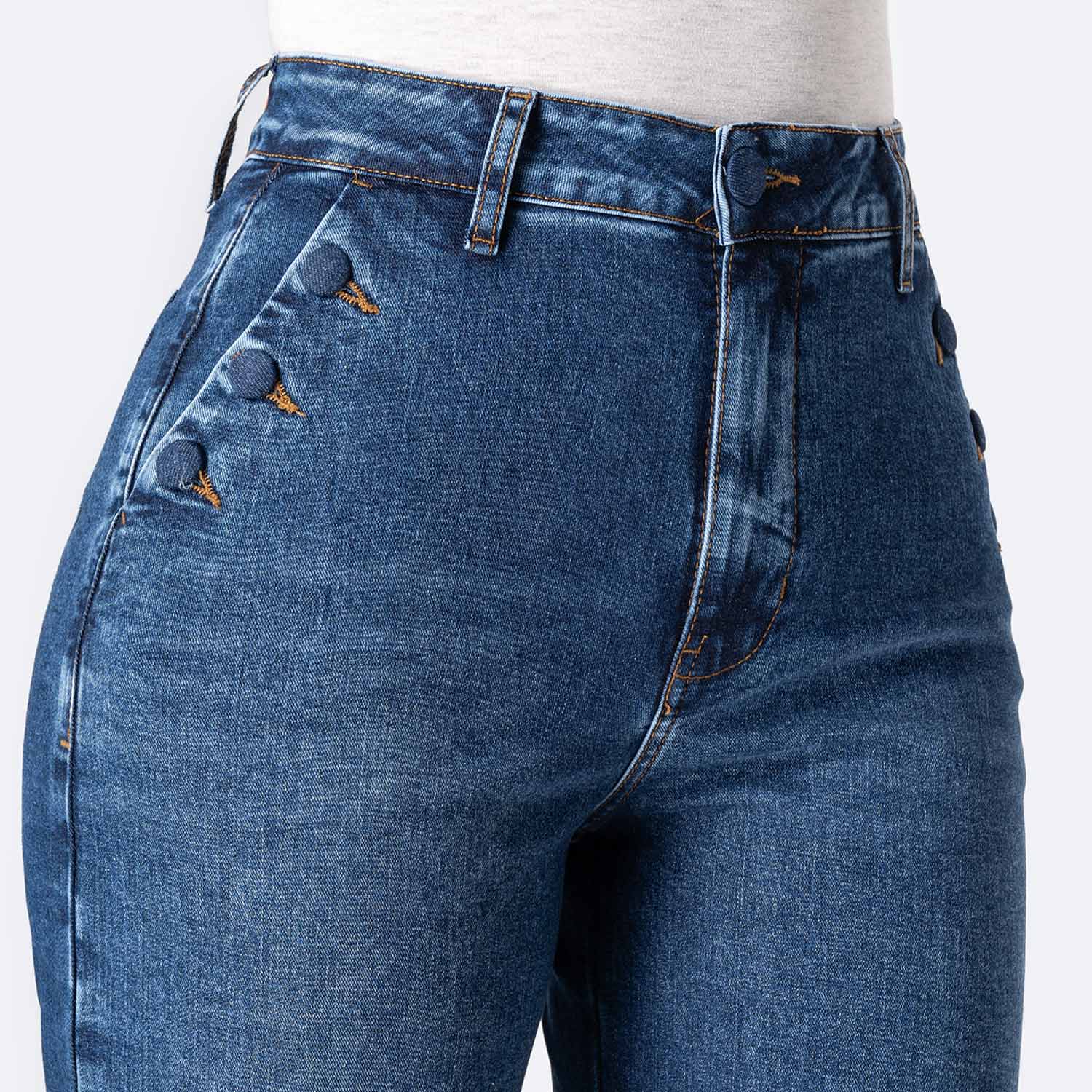 PANTALON DENIM STRETCH MUJER BRUNELHA - 4
