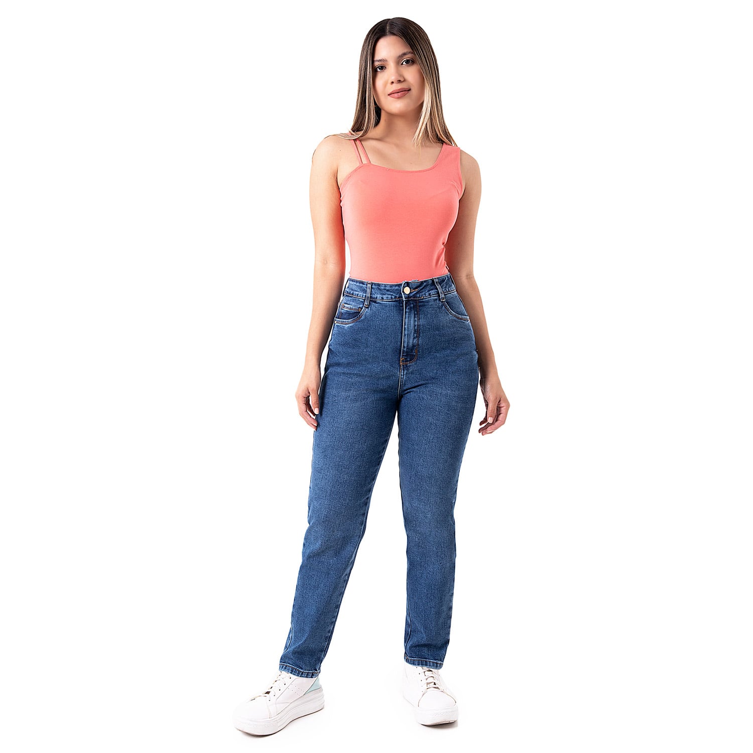 PANTALÓN JEAN DENIM STRETCH MUJER PIONIER DAELI - 1