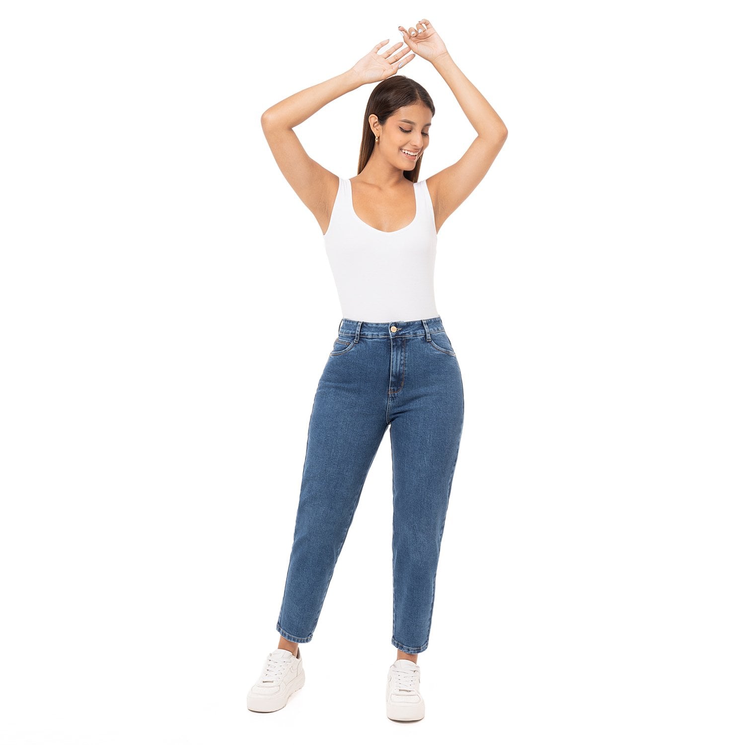 PANTALÓN JEAN DENIM STRETCH MUJER PIONIER DAELI - 1