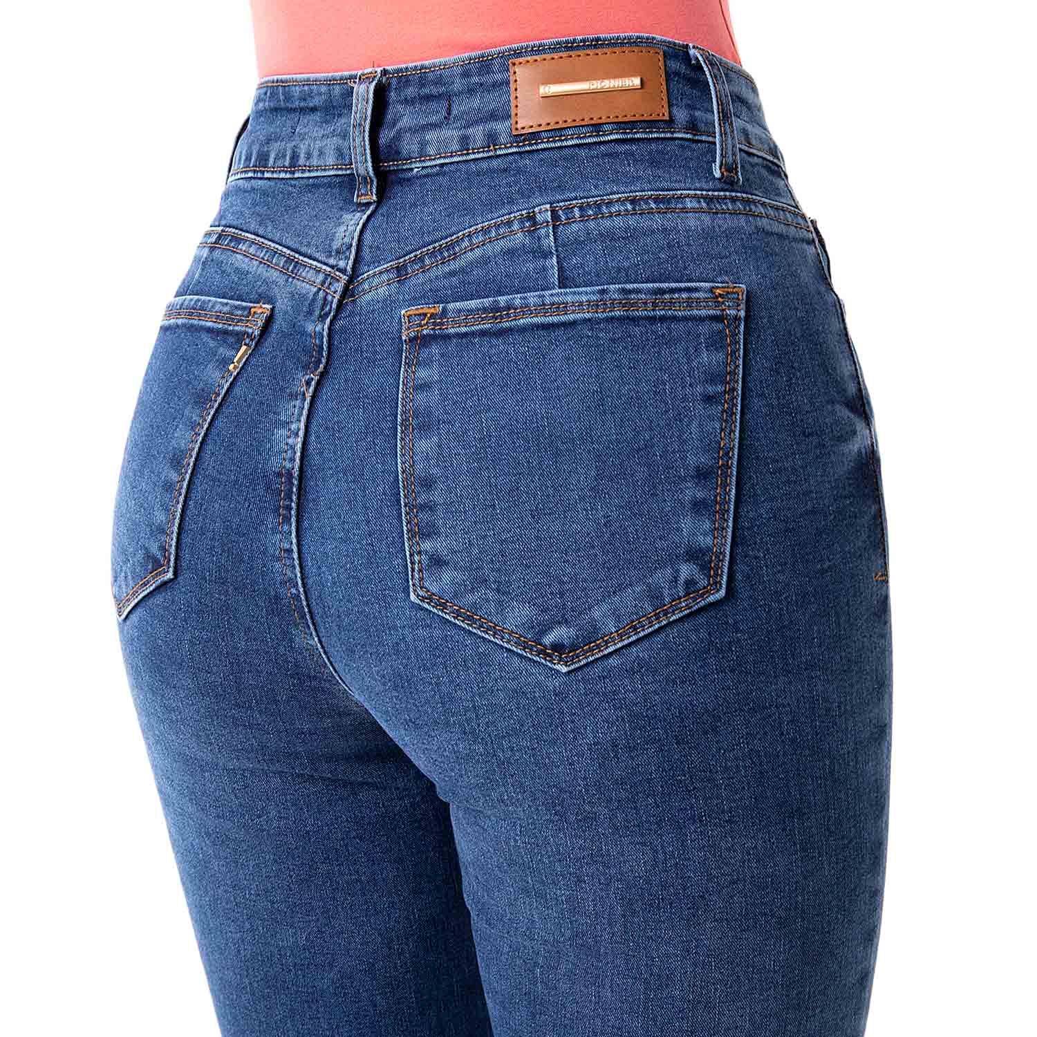 PANTALÓN JEAN DENIM STRETCH MUJER PIONIER DAELI - 5