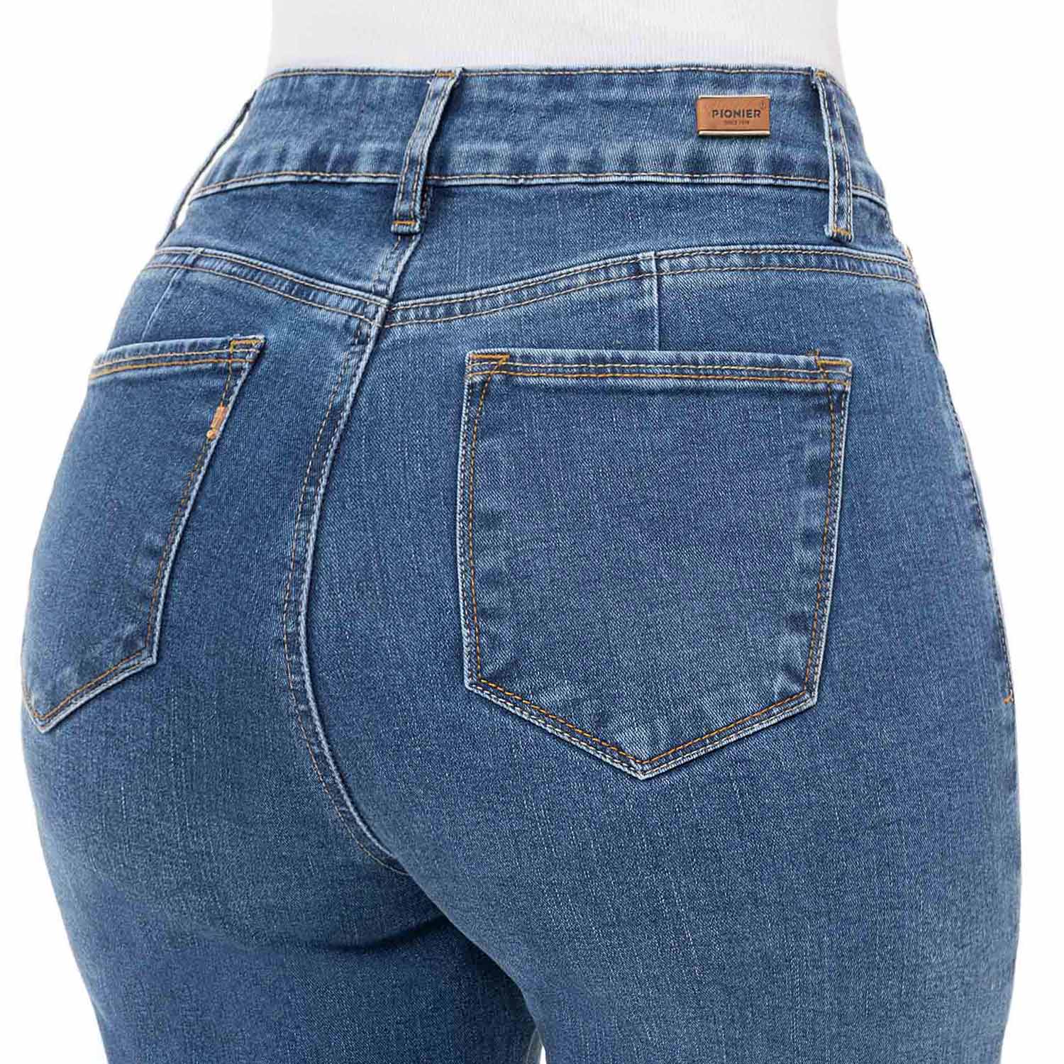 PANTALÓN JEAN DENIM STRETCH MUJER PIONIER DAELI - 5
