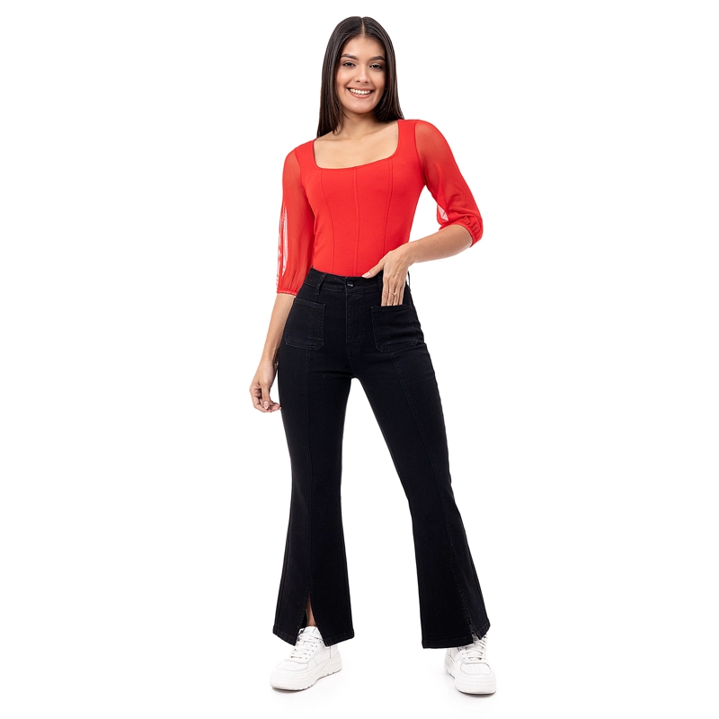 PANTALON MODA DENIM STRETCH PARA MUJER DANILUH - 1