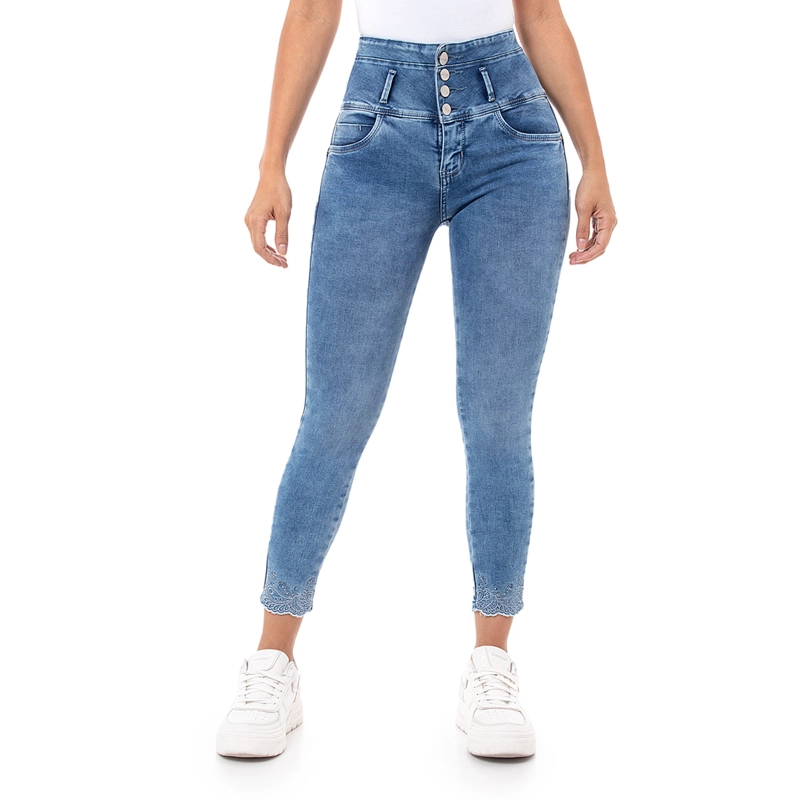 PANTALON MODA DENIM STRETCH PARA MUJER HILMA - 2
