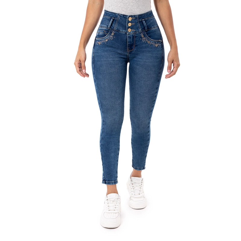 PANTALON MODA DENIM STRETCH PARA MUJER JULIEH - 2