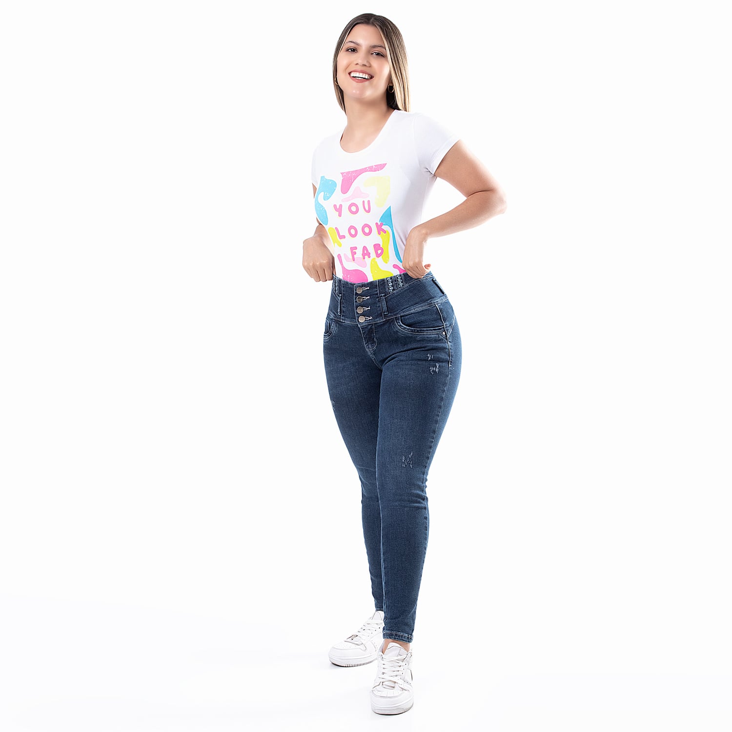 PANTALON MODA DENIM STRETCH PARA MUJER MEUH - 1