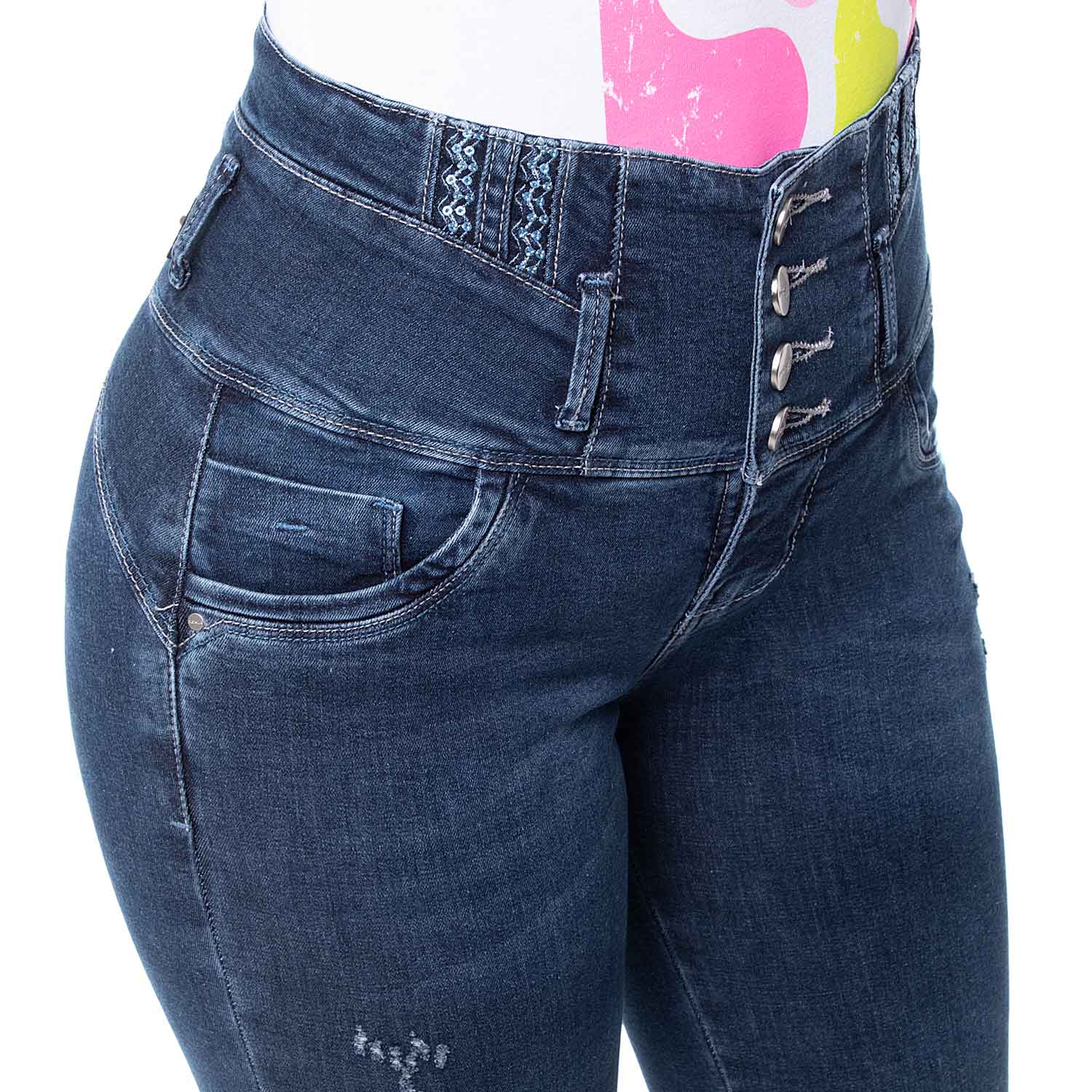 PANTALON MODA DENIM STRETCH PARA MUJER MEUH - 5