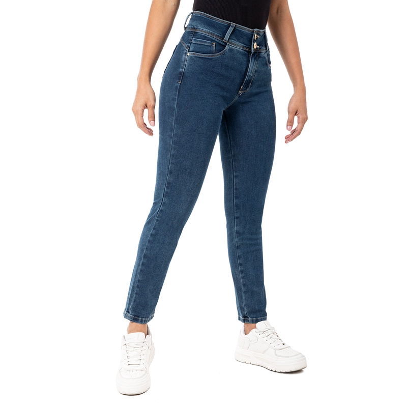 PANTALON MODA DENIM STRETCH PARA MUJER OLIBYA - 3