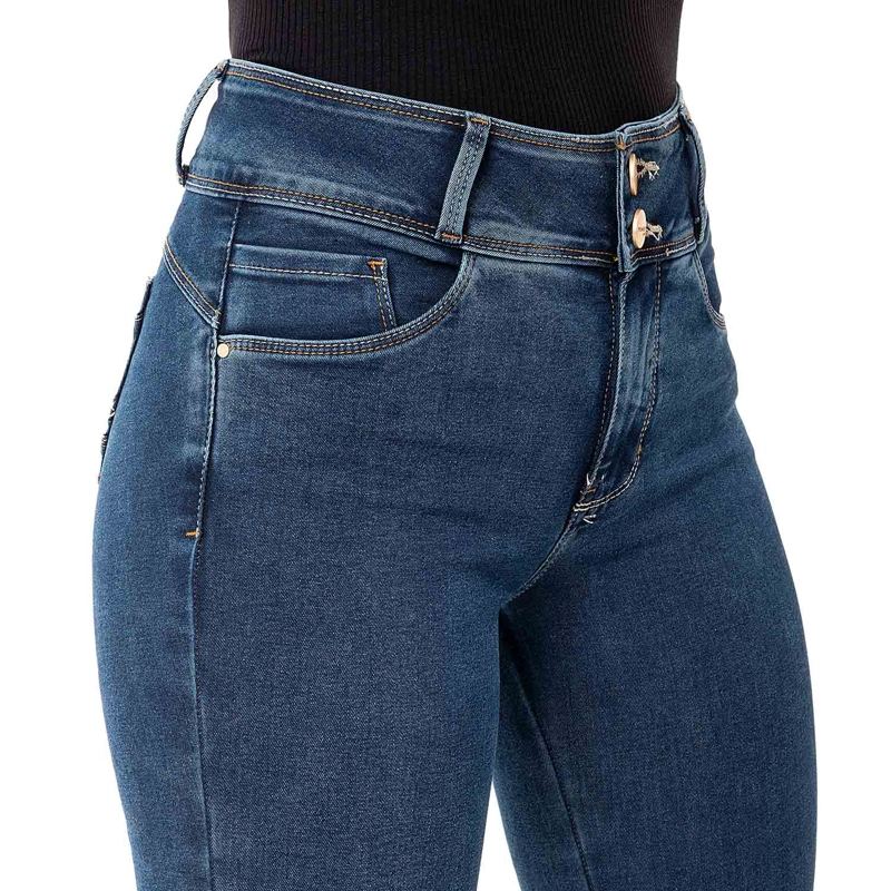 PANTALON MODA DENIM STRETCH PARA MUJER OLIBYA - 5