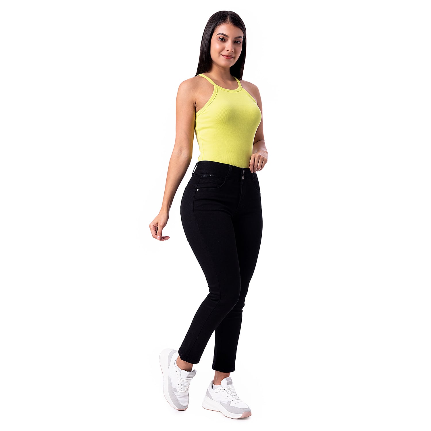 PANTALON DENIM STRETCH MUJER TRYNS - 1