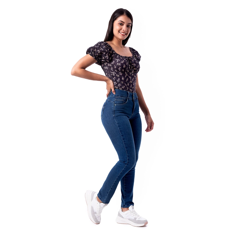 PANTALON DENIM STRETCH MUJER TRYNS - 1