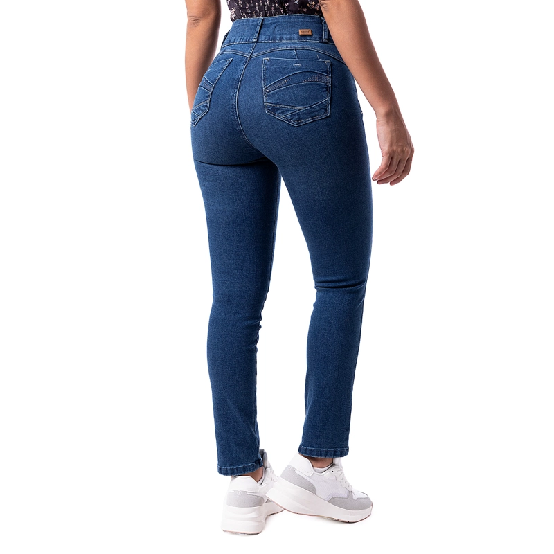 PANTALON DENIM STRETCH MUJER TRYNS - 4