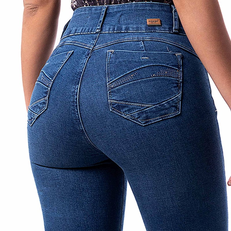 PANTALON DENIM STRETCH MUJER TRYNS - 6