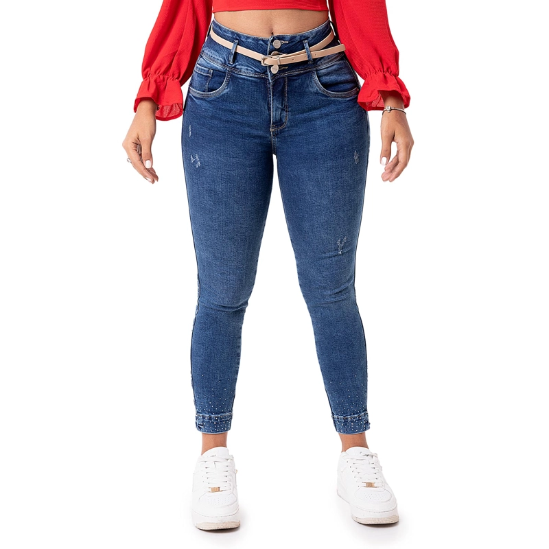 PANTALON MODA DENIM STRETCH PARA MUJER UYEM - 2