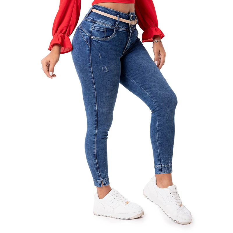 PANTALON MODA DENIM STRETCH PARA MUJER UYEM - 3