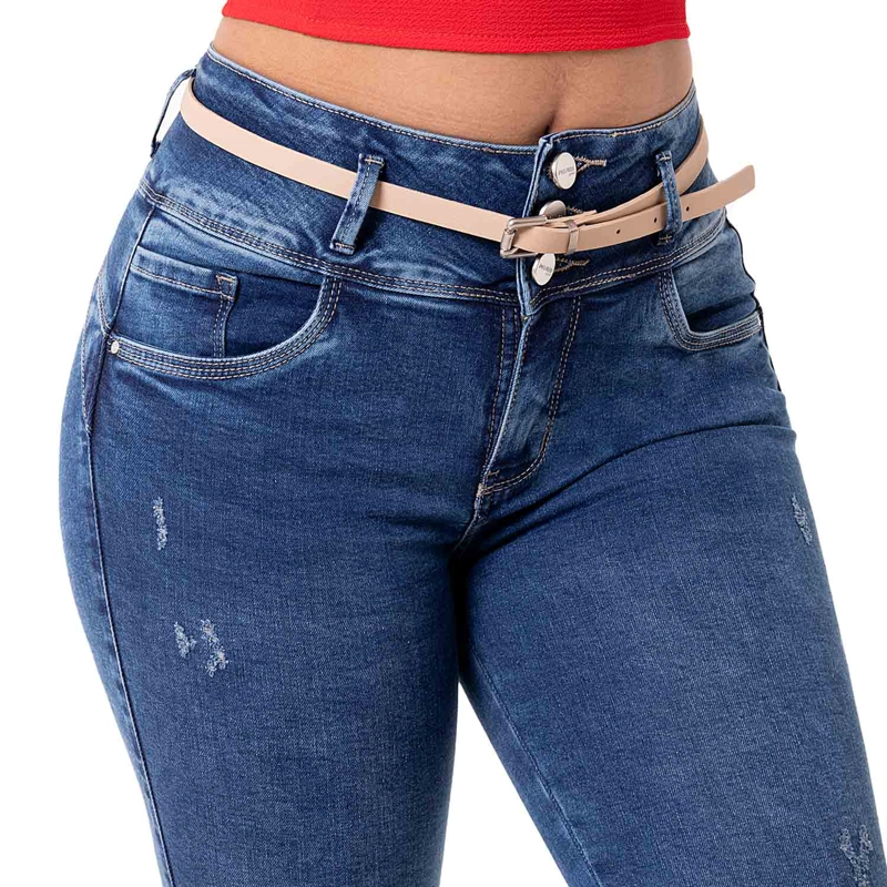 PANTALON MODA DENIM STRETCH PARA MUJER UYEM - 5