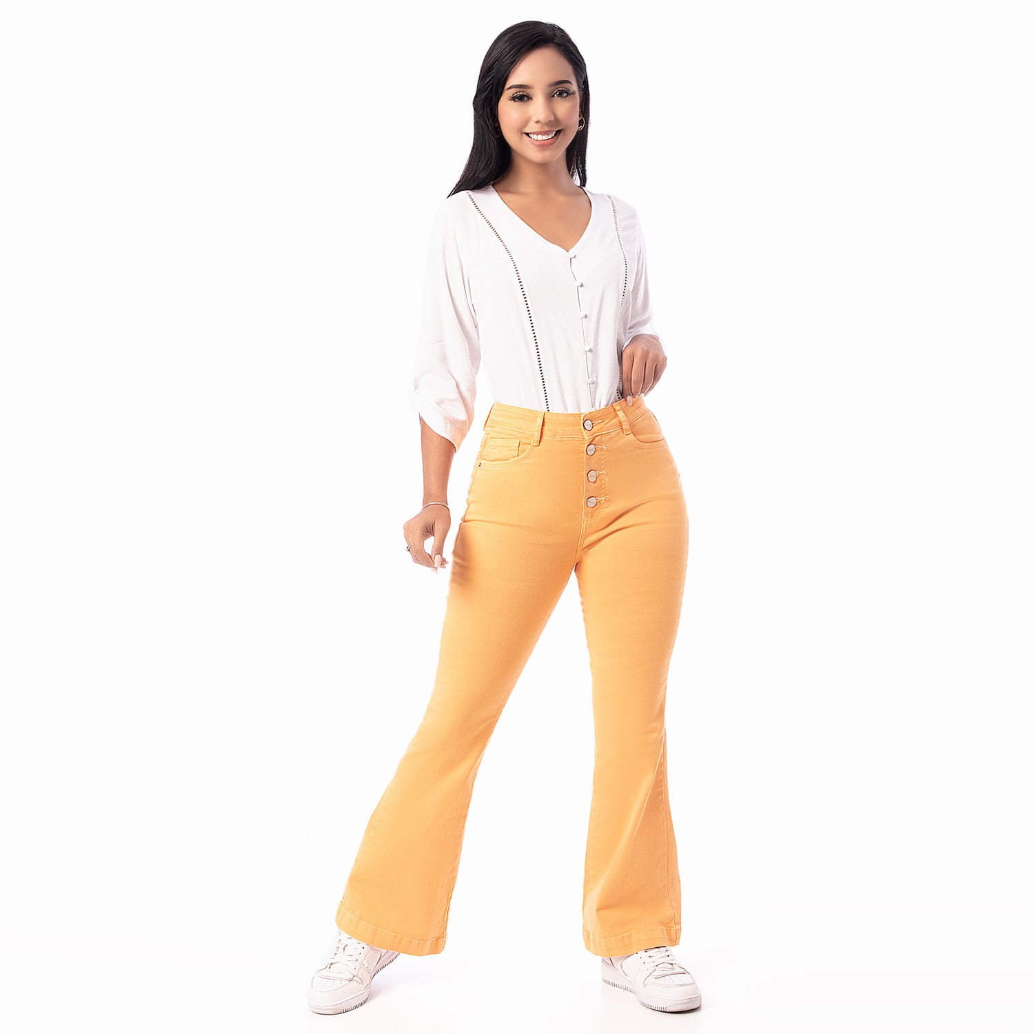 PANTALON DRILL STRETCH MUJER FLERI - 1