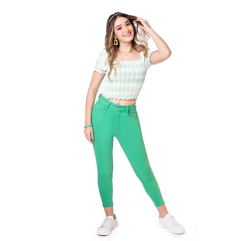 PANTALON MODA LORENZAH DRILL STRETCH MUJER - 1